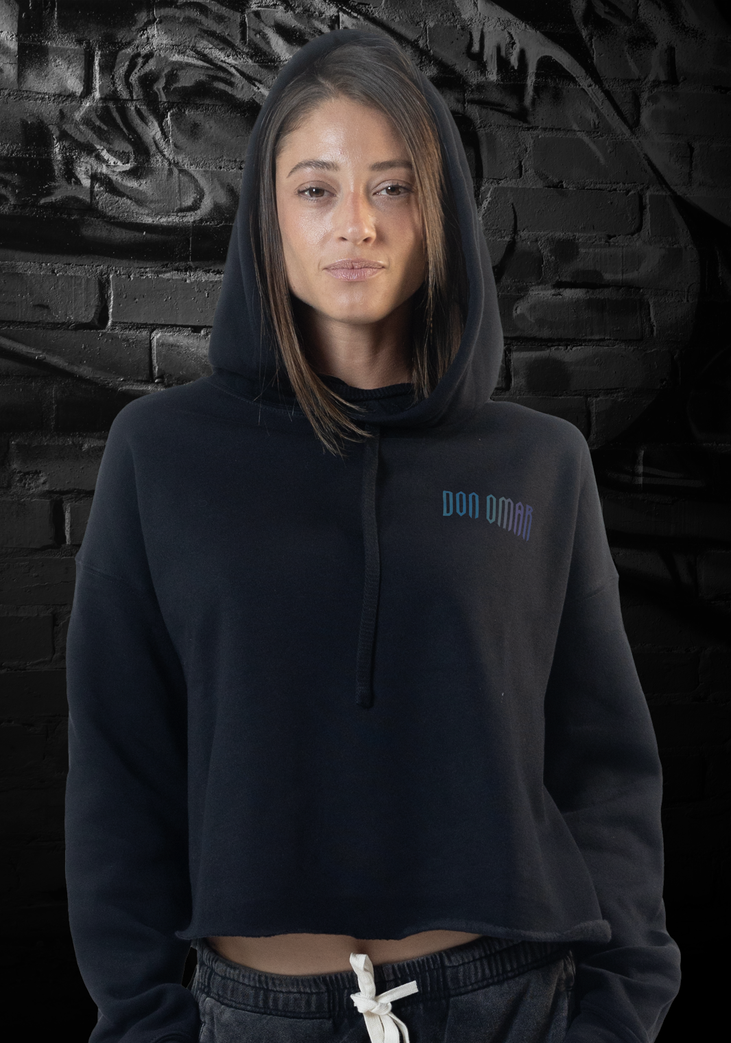 HOODIE CROP REFLEX Don Omar