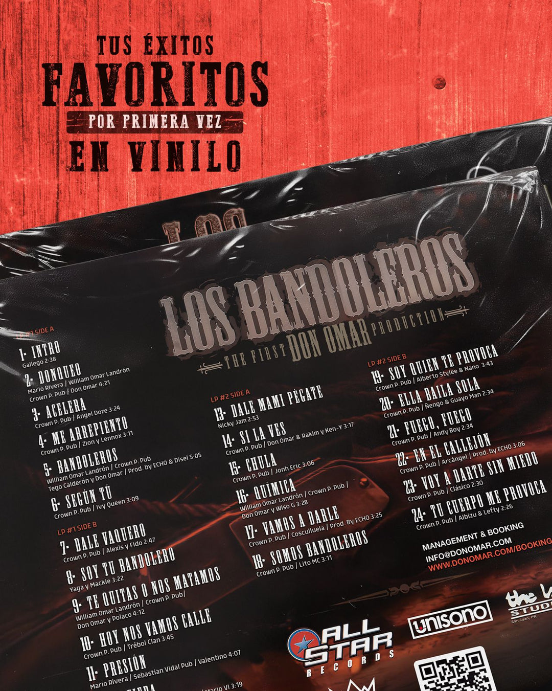 COMBO BANDOLEROS con VINILO EDICIÓN LIMITADA - PRE ORDER